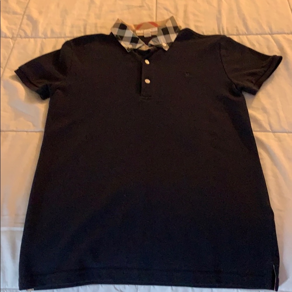Boys Burberry polo (Navy size 12Y)